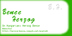 bence herzog business card